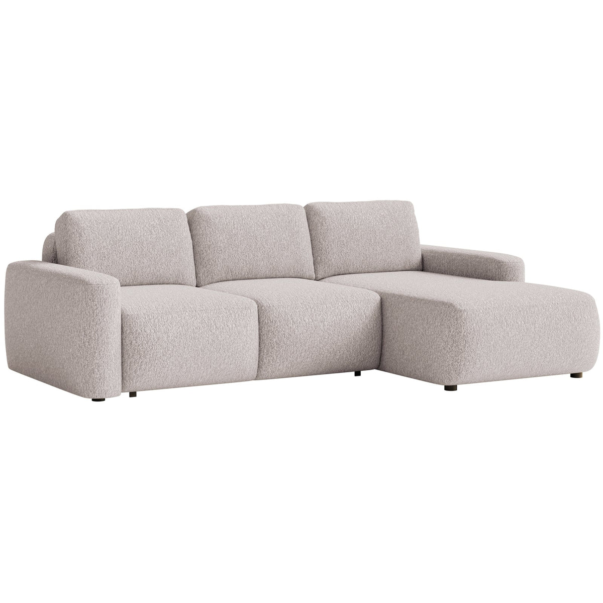 Kampinė sofa-lova LIVA, smėlinė, dešinė