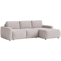 Kampinė sofa-lova LIVA, smėlinė, dešinė