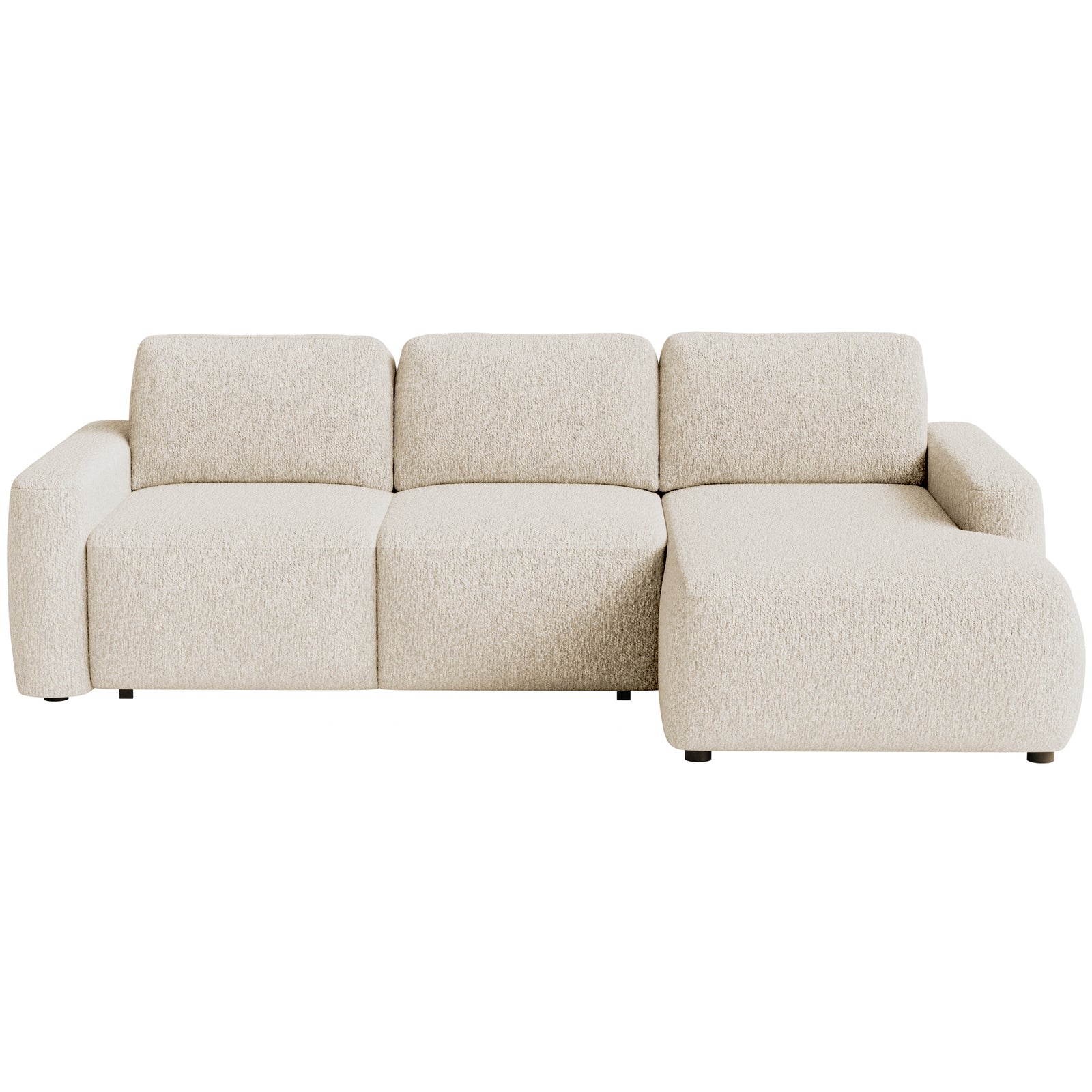 Kampinė sofa-lova LIVA, šviesiai smėlinė, dešinė