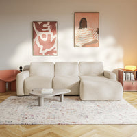 Kampinė sofa-lova LIVA, šviesiai smėlinė, dešinė