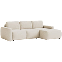 Kampinė sofa-lova LIVA, šviesiai smėlinė, dešinė