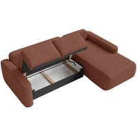 Kampinė sofa-lova LIVA, varinė, dešinė