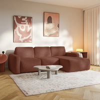 Kampinė sofa-lova LIVA, varinė, dešinė