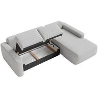 Kampinė sofa-lova LIVA, šviesiai pilka, dešinė