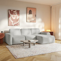 Kampinė sofa-lova LIVA, šviesiai pilka, dešinė