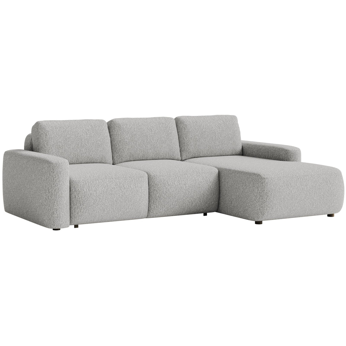 Kampinė sofa-lova LIVA, šviesiai pilka, dešinė