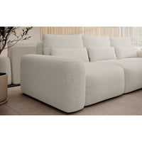 Kampinė sofa-lova LIVA, kreminė, dešinė