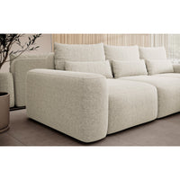 Kampinė sofa-lova LIVA, kreminė, dešinė