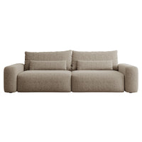 Sofa-lova LIVA – bendras vaizdas, šviesiai ruda bouclė