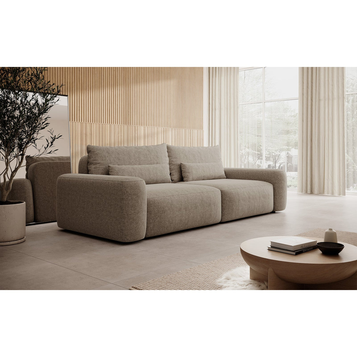 Sofa-lova LIVA svetainės interjere