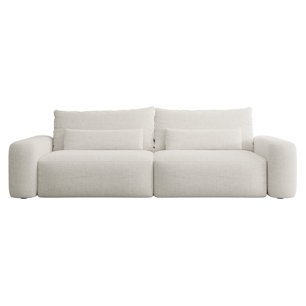 Sofa-lova LIVA baltame fone, šenilas