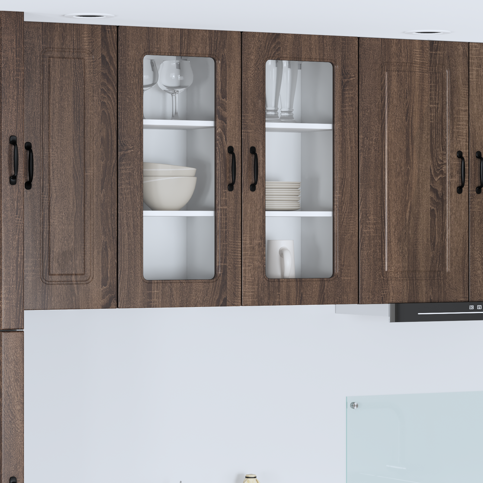 Virtuvės sieninė spintelė 2 pcs Rudas ąžuolas 40 x 31 x 80 cm