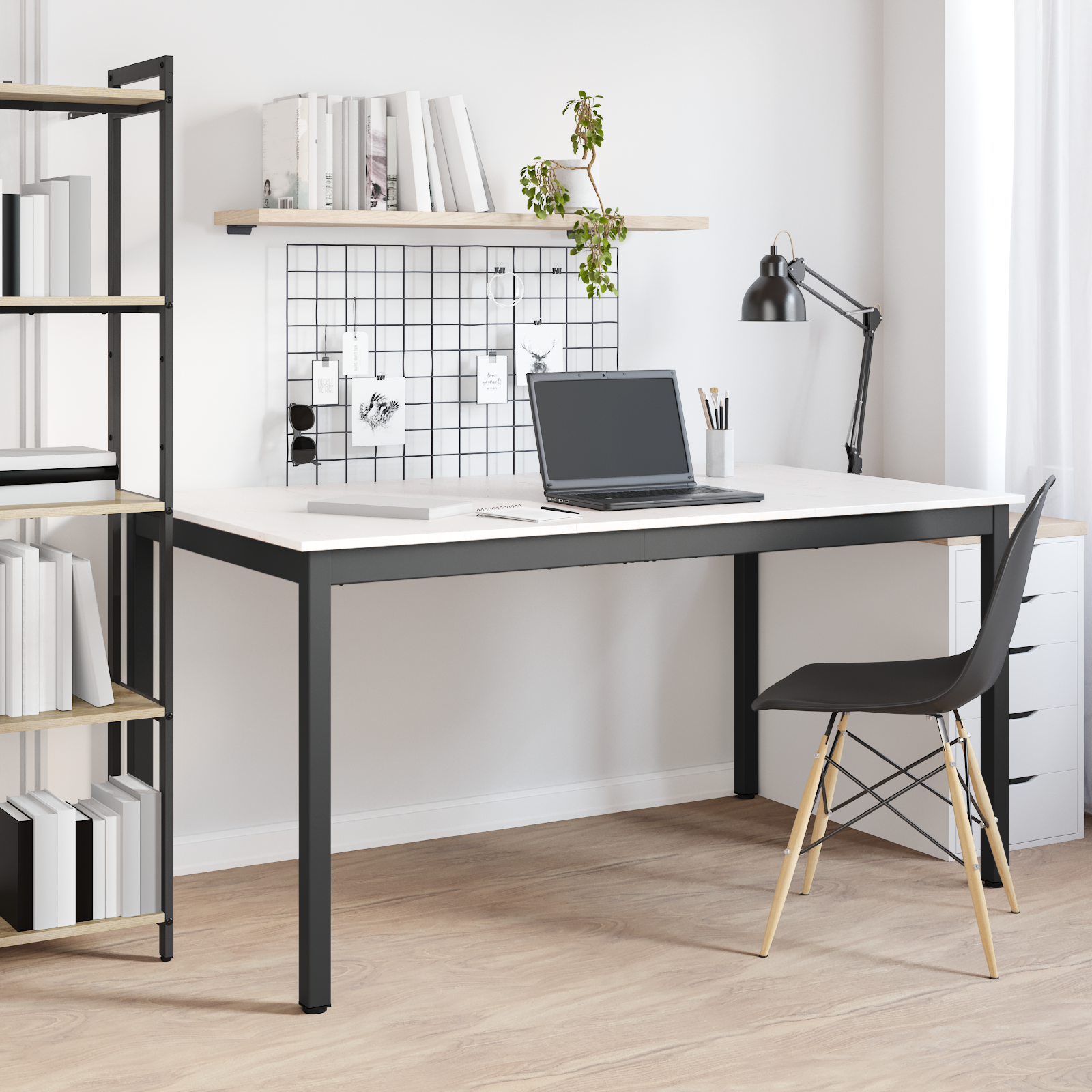 Valgomojo stalas Balta 150 x 90 x 75 cm Kietos pušies mediena