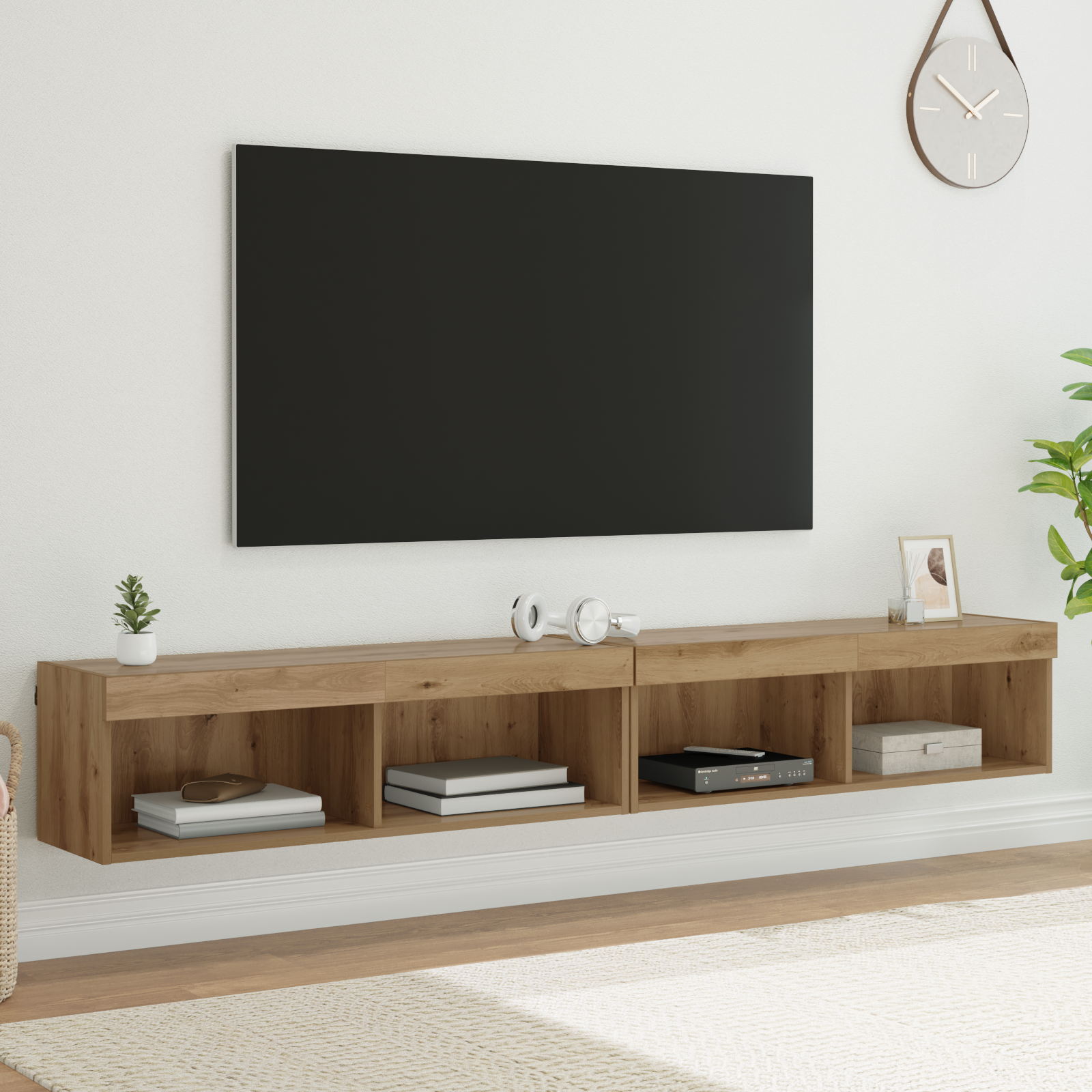 TV wall cabinets Panama 2 pcs Artisan oak