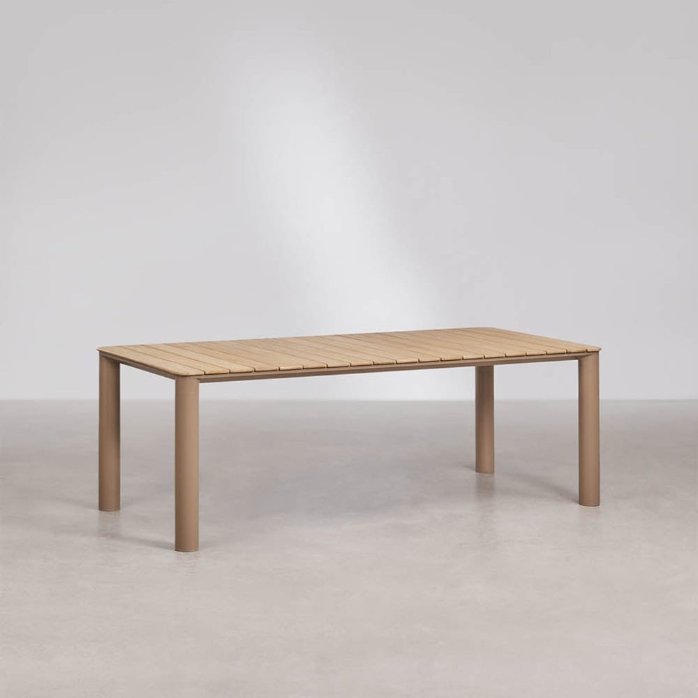 Outdoor table SIRKA, rectangular, mocha brown