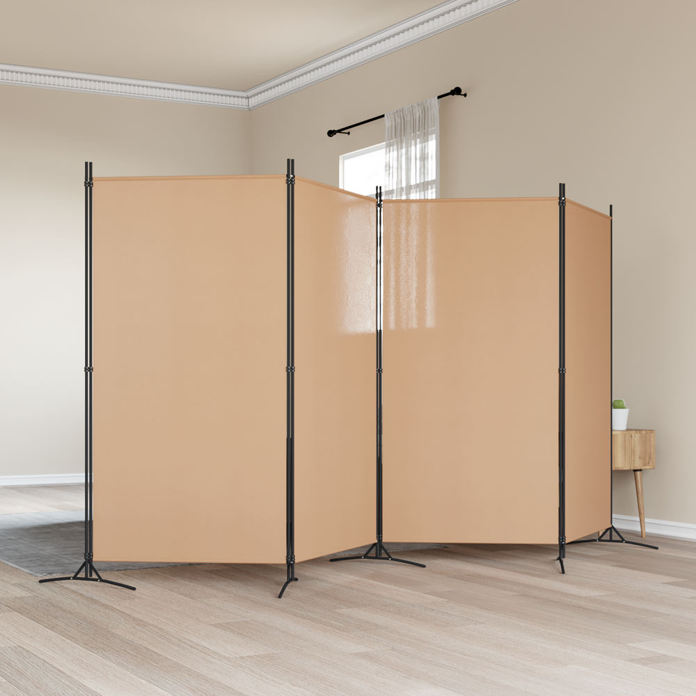 4-skydelis kambario skirstytuvas Smėlio 346 x 180 cm Audinys