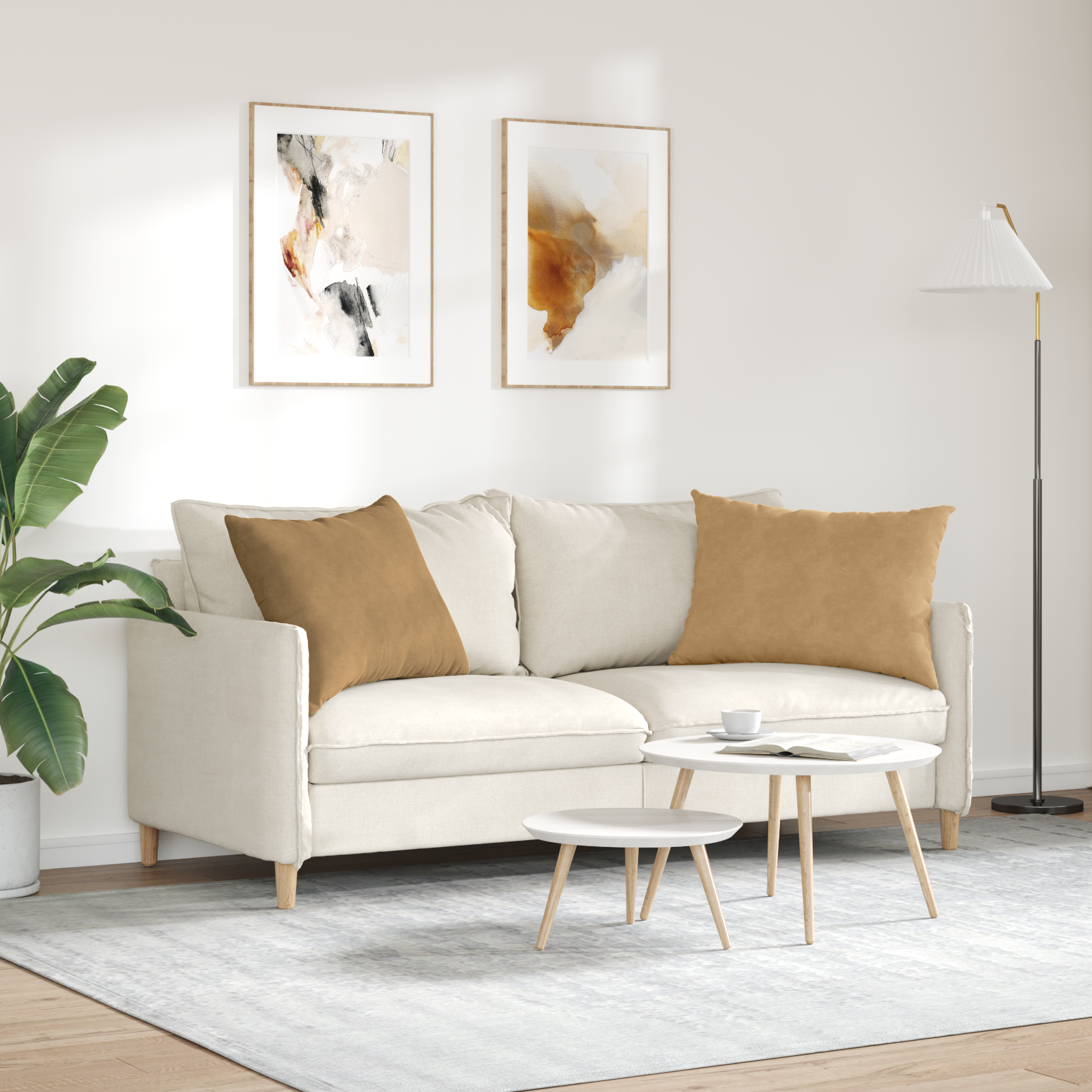 Sofa Pagalvės 2 pcs Ruda 70 x 50 cm Kordūrinis audinys