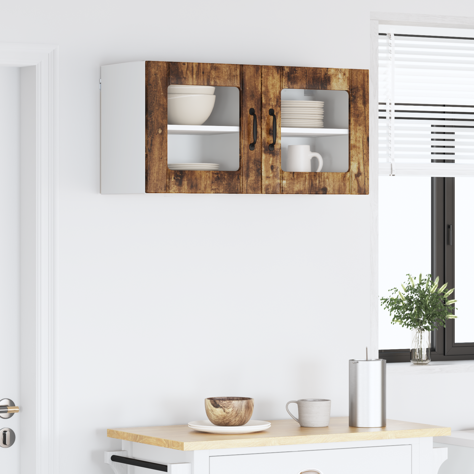 Virtuvės spintelė 2 pcs Rūkyta ąžuolas 40 x 31 x 40 cm