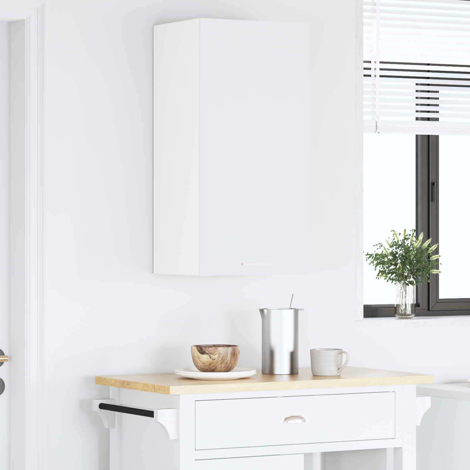 Wall cabinet Riga White 40 x 31 x 80 cm Engineered wood