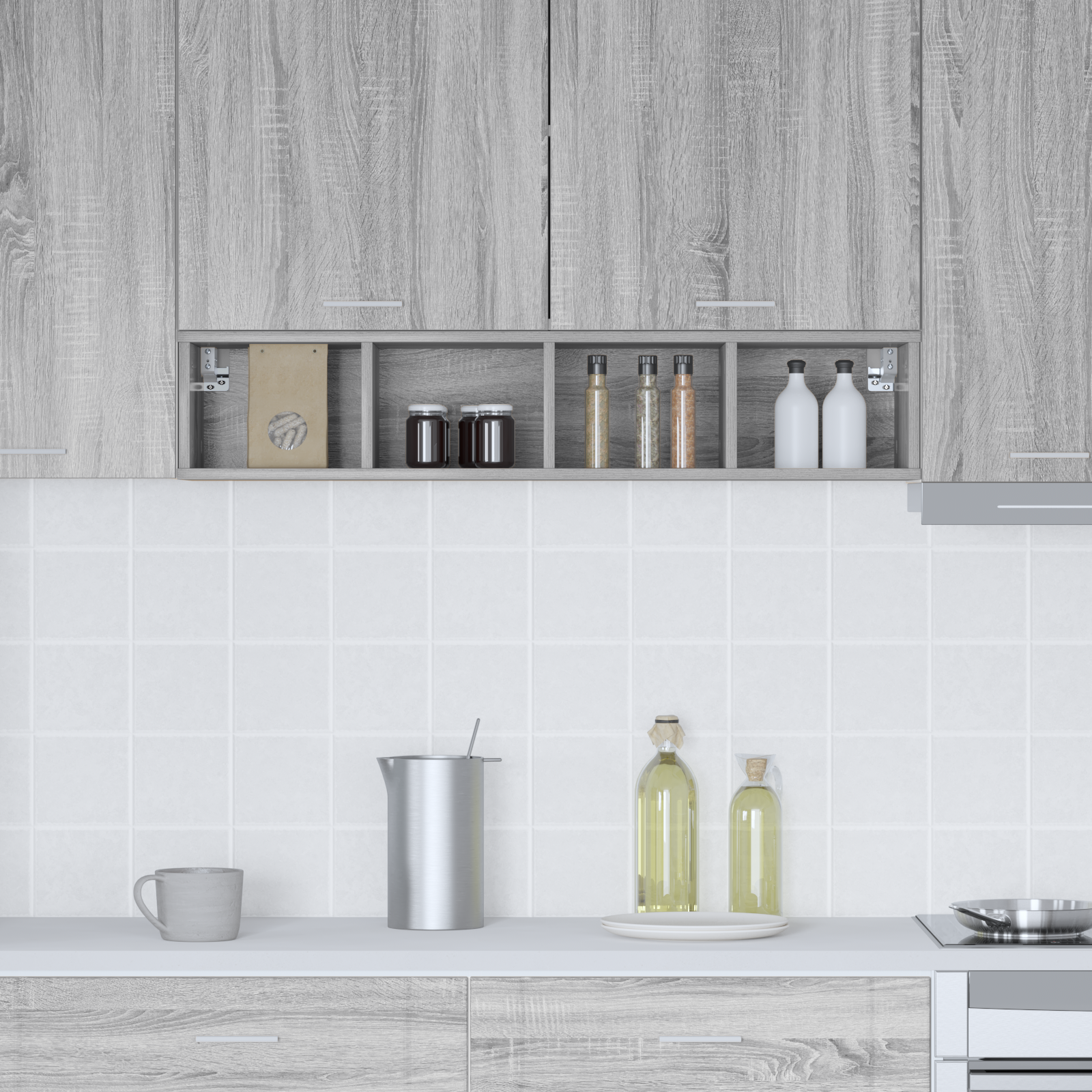 Wall cabinet Riga Grey Sonoma 20 x 29.5 x 100 cm