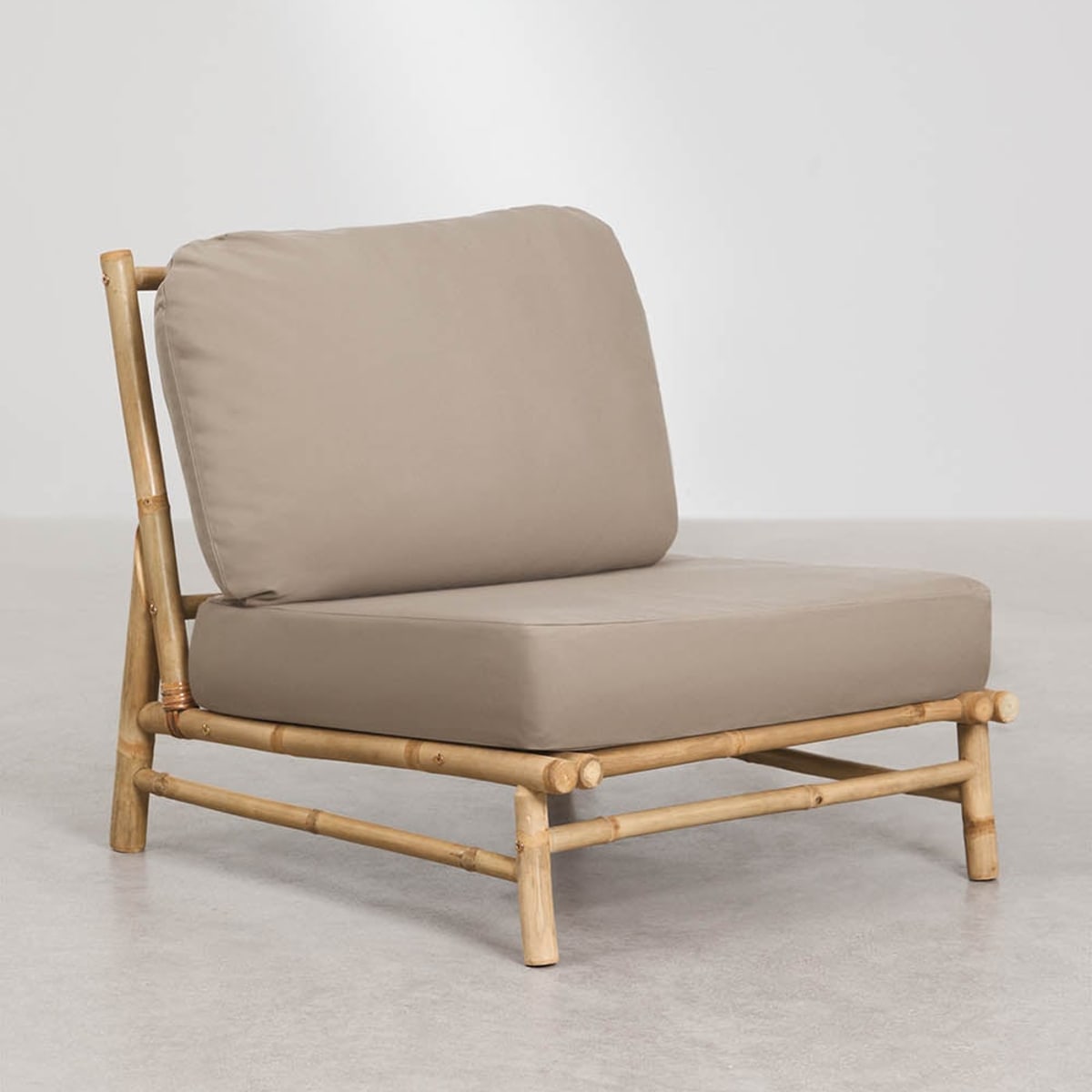 BAMBUS center sofa module, mocha brown