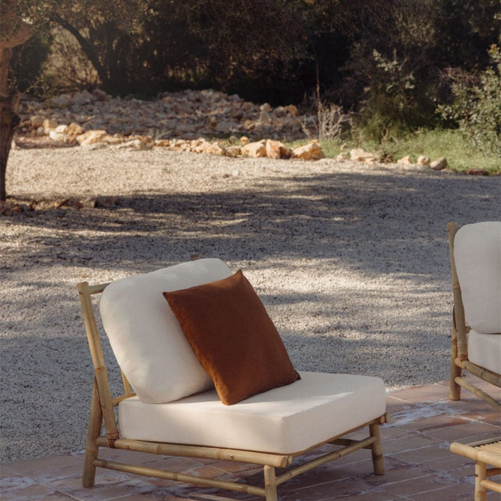 Centrinis sofos modulis BAMBUS, baltas