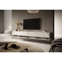 TV spintelė FIONNA, 200 cm, balta