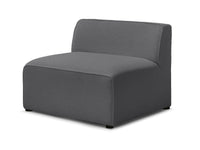 Modulis sofai MEGEVE, 1 vietos, bouclé, tamsiai pilka moderniai kompozicijai