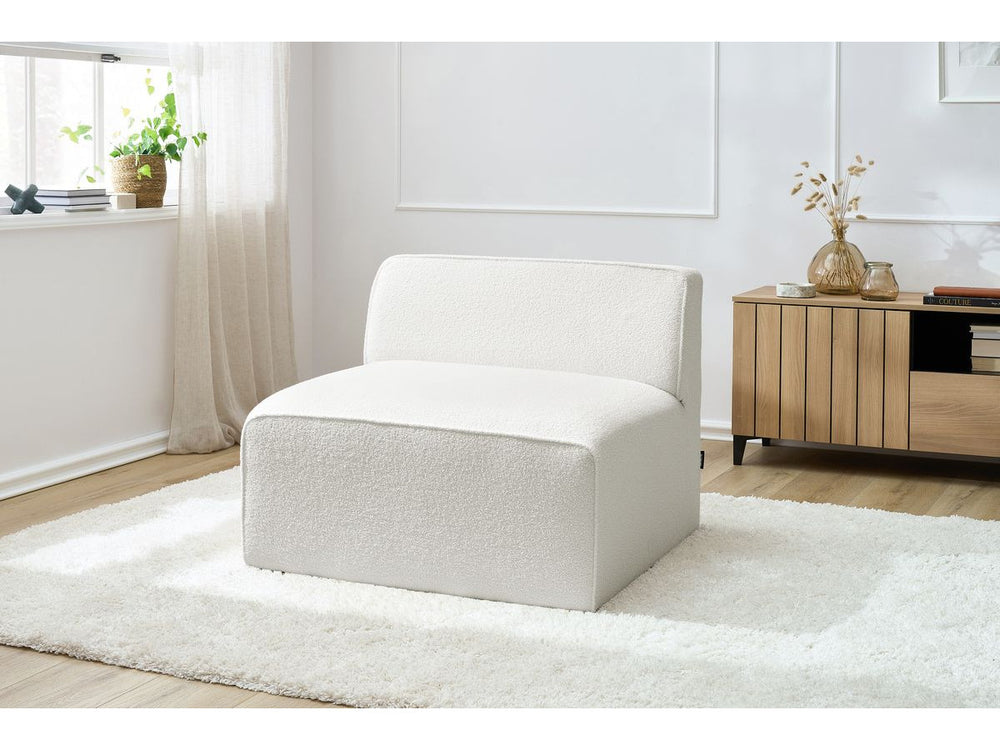 Modulis sofai MEGEVE, 1 vietos, bouclé, balta lengvam moduliniam planui