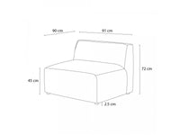 Modulinė 1 vietė sėdimoji dalis MEGEVE smėlinė kasdieniam naudojimui