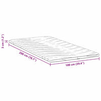 Čiužinio pagalvėlės Balta 100 x 200 cm Be klijų poliesteris - Namų Idėja