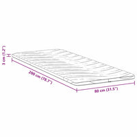 Čiužinio pagalvėlės Balta 80 x 200 cm Be klijų poliesteris - Namų Idėja