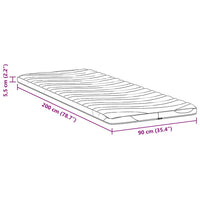 Čiužinio pagalvėlės Balta 90 x 200 cm Be klijų poliesteris - Namų Idėja