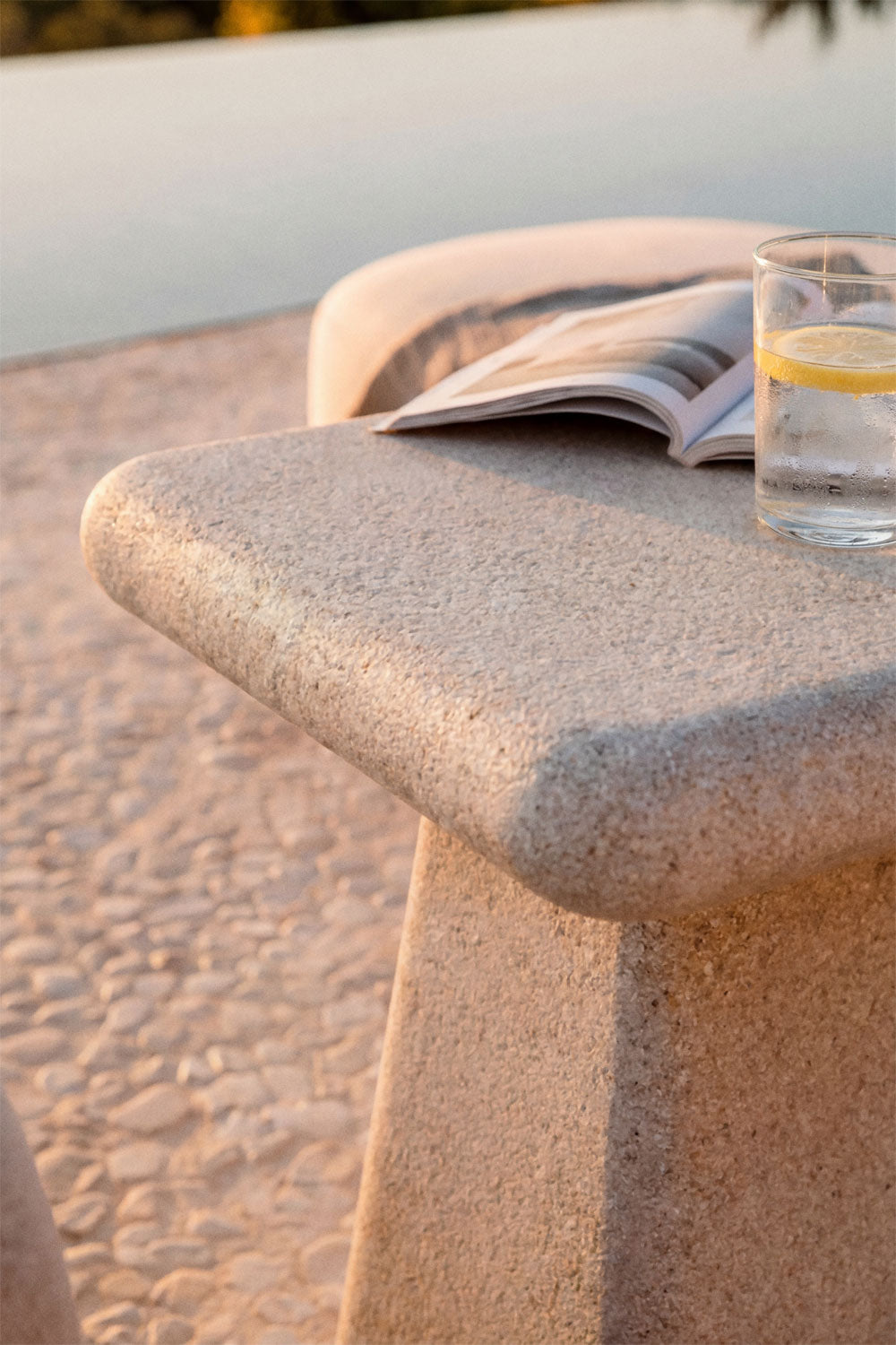 Side table KUBAS, sand grey