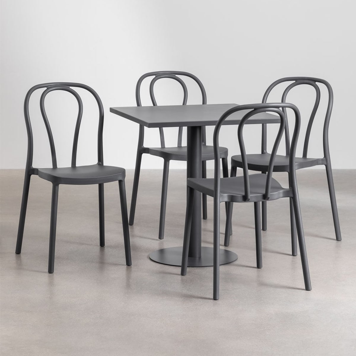 Outdoor furniture set MIZZI, 5 pieces, graphite grey