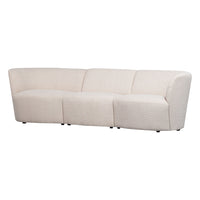 "Coco" 3 vietų sofa, BouclÉ, kreminė - Namų Idėja