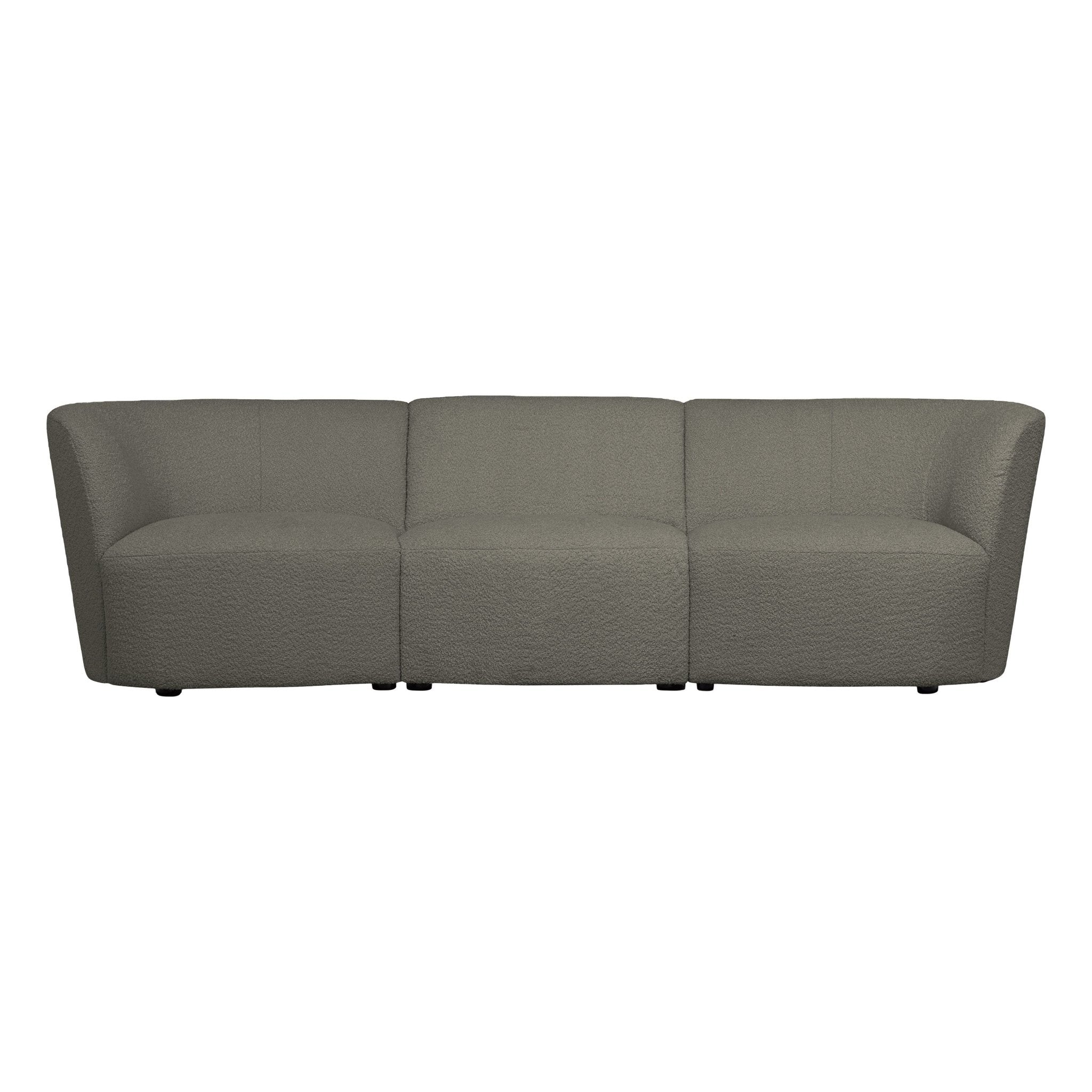 "Coco" 3 vietų sofa, BouclÉ, šiltai žalia - Namų Idėja