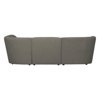 "Coco" 3 vietų užapvalinta sofa, dešinė pusė, BouclÉ, šiltai žalia - Namų Idėja