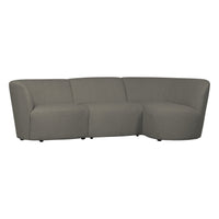 "Coco" 3 vietų užapvalinta sofa, dešinė pusė, BouclÉ, šiltai žalia - Namų Idėja