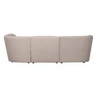 "Coco" 3 vietų užapvalinta sofa, dešinė pusė, BouclÉ, smėlio - Namų Idėja