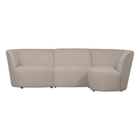 "Coco" 3 vietų užapvalinta sofa, dešinė pusė, BouclÉ, smėlio - Namų Idėja