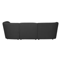 "Coco" 3 vietų užapvalinta sofa, dešinė pusė, BouclÉ, tamsiai pilka - Namų Idėja