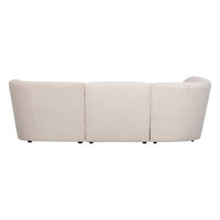 "Coco" 3 vietų užapvalinta sofa, kairė pusė, BouclÉ, kreminė - Namų Idėja