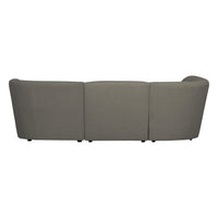 "Coco" 3 vietų užapvalinta sofa, kairė pusė, BouclÉ, šiltai žalia - Namų Idėja