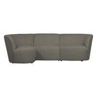 "Coco" 3 vietų užapvalinta sofa, kairė pusė, BouclÉ, šiltai žalia - Namų Idėja