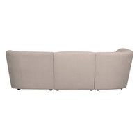 "Coco" 3 vietų užapvalinta sofa, kairė pusė, BouclÉ, smėlio - Namų Idėja