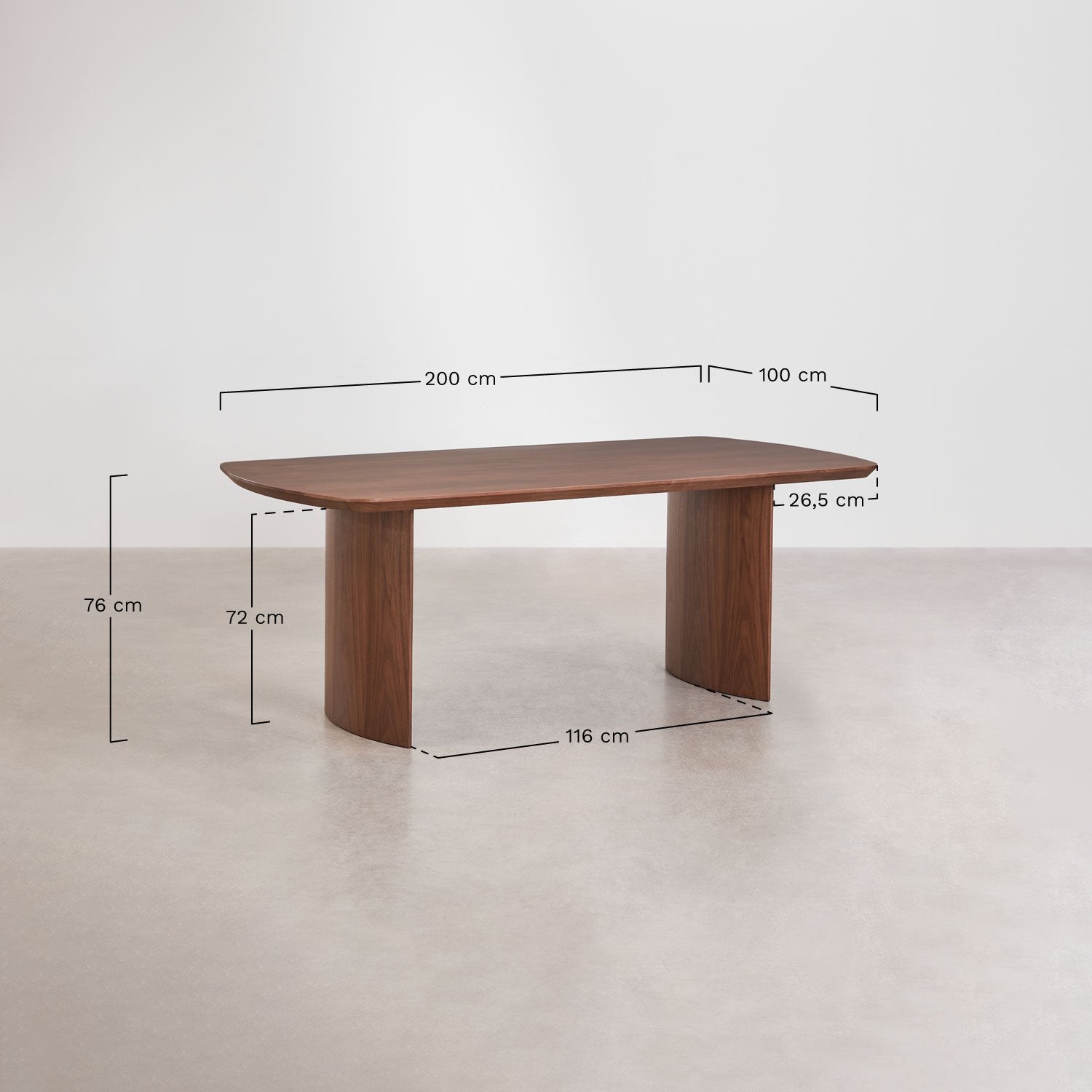 Valgomojo komplektas JARAERO 200x100 cm, medis