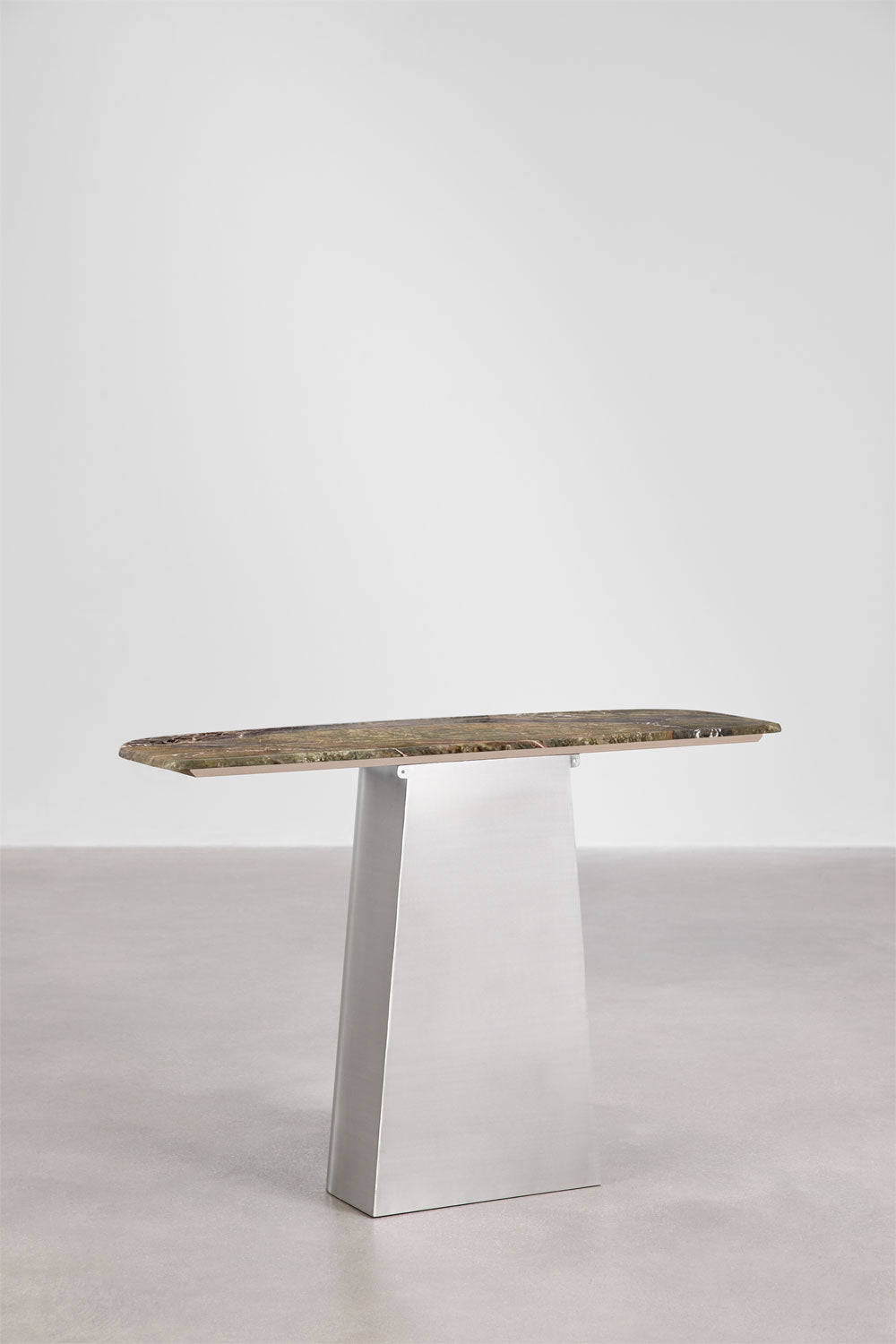 Prieškambario konsolė MOREILA, tamsiai žalias marmuras, 120 cm