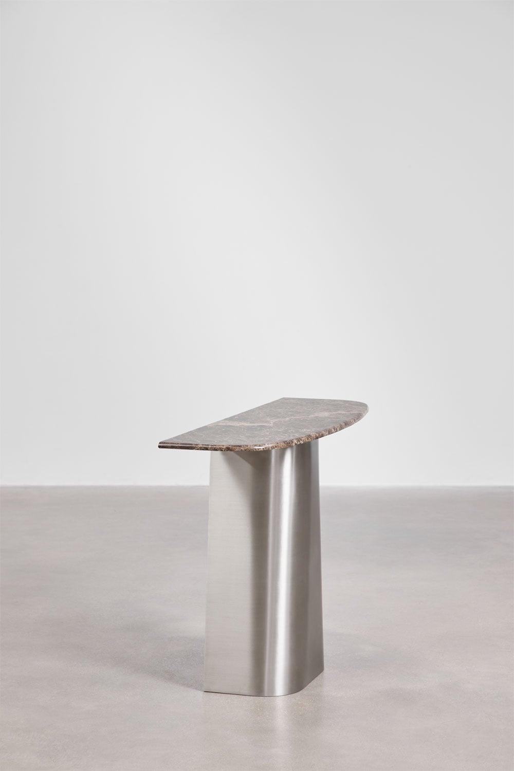 Prieškambario konsolė MIREIRO, rudas marmuras, 120 cm