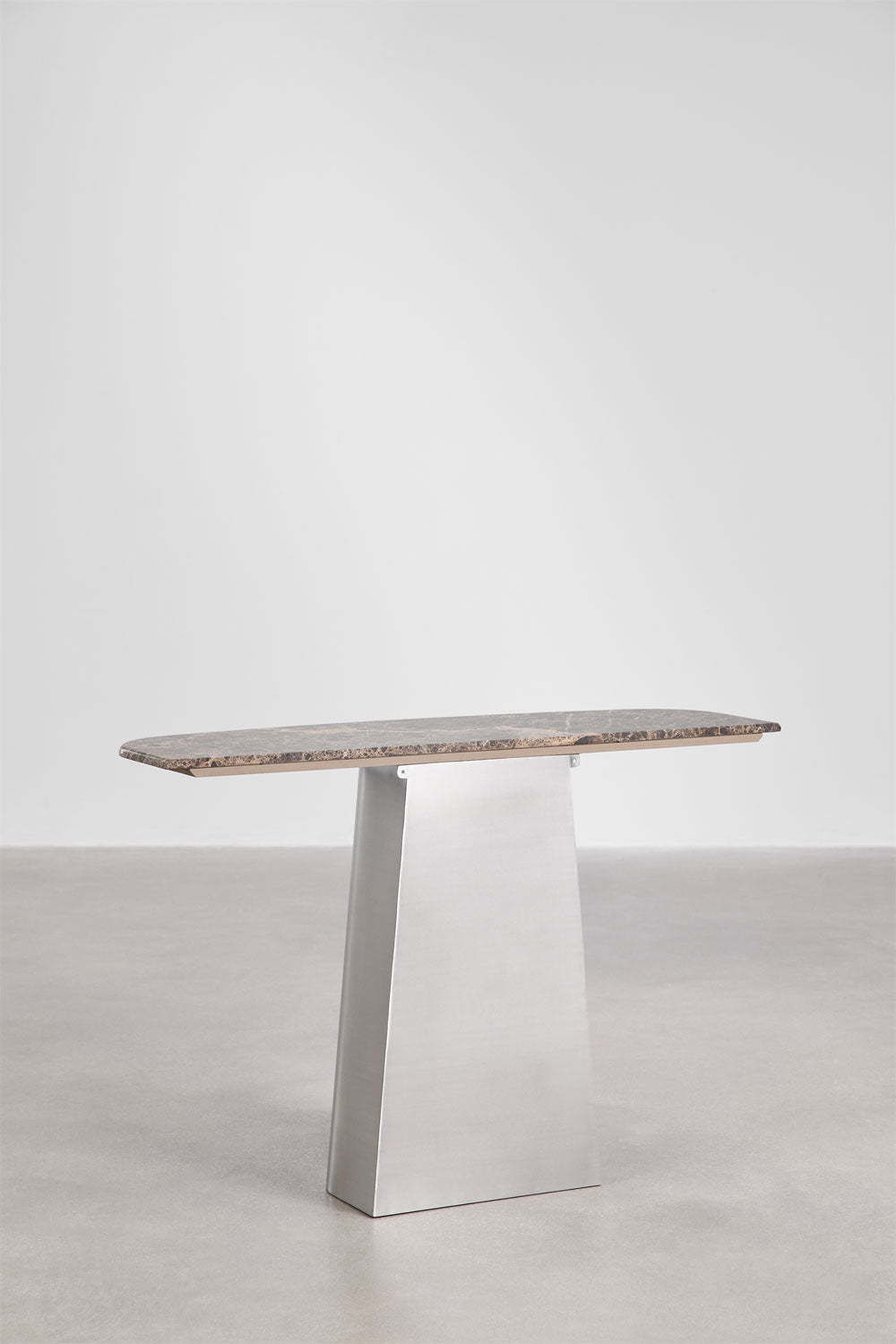 Prieškambario konsolė MOREILA, rudas marmuras, 120 cm